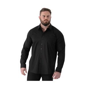 Duke Mens Oliver D555 Stretch Kingsize Shirt / Black